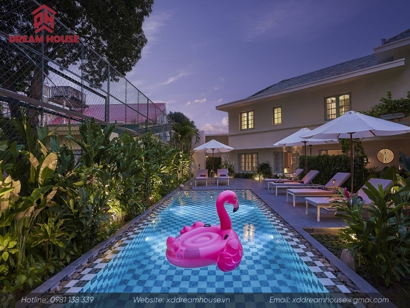 Hình ảnh hồ bơi sau cải tạo tại President Maison Signature By M Village