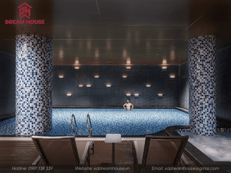 Hình ảnh hồ bơi sau cải tạo tại Signature by M Village 84 Thợ Nhuộm